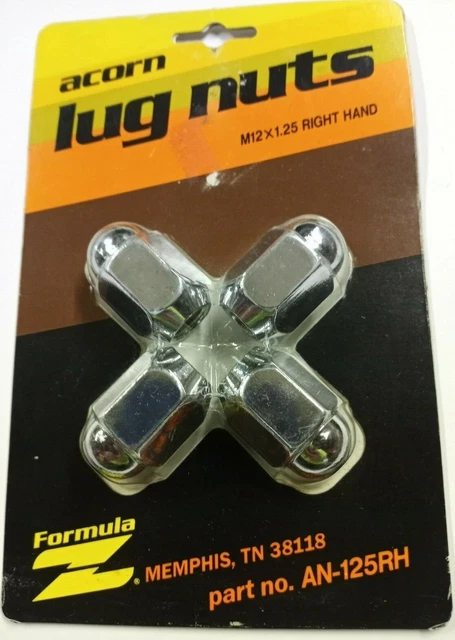Formula Z Acorn Style Lug Nut(s) 12mm x 1.25 Right Hand Set of Four (4) 21mm Hex