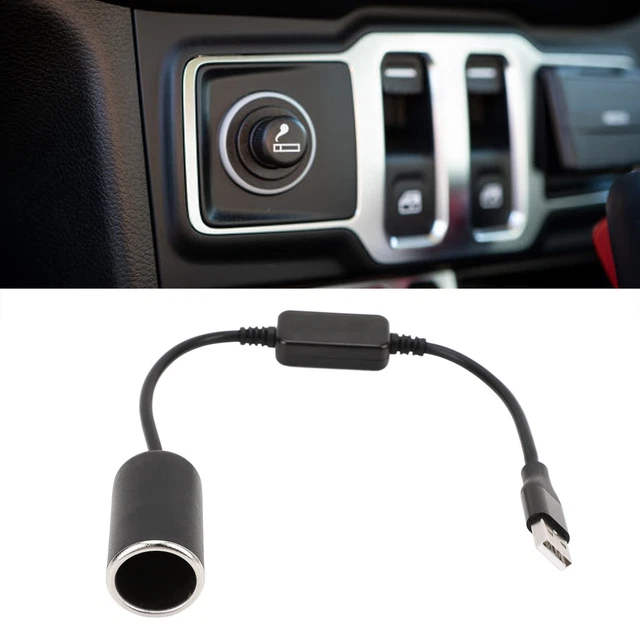 usb a male to 12v car cigarette lighter socket 2x Adapter Female Converter Cable it is easy to carry during travel USB to 12V Car Cigarette
