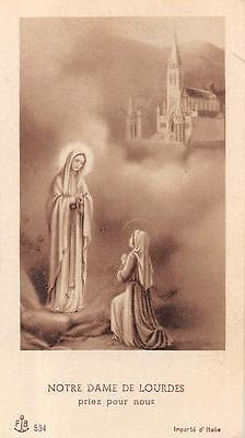 OLD nice  rare Holy cards from 1930"H7804" Holy madonna de lourdes
