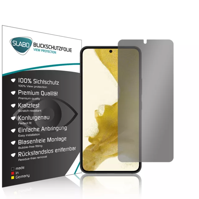Slabo Blickschutz für Samsung Galaxy S22 SCHWARZ "View Protection"
