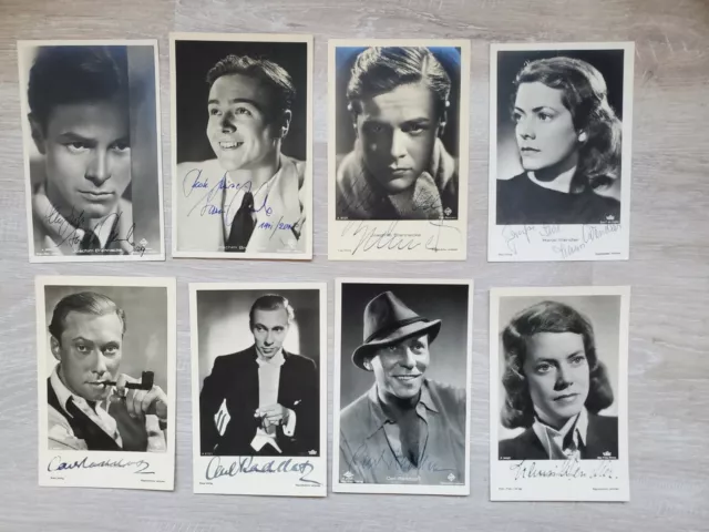 8  Original Autogramme, Ross U. FFV Karten,deutsche Schauspieler UFA Sammlung