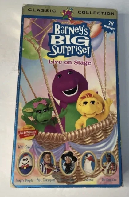 Barney Big Surprise Live On Stage Vhs Video Tape Sing Along A3 8 51 Barney Big Surprise Live On Stage Vhs Video Tape Sing Along A3 8 51
