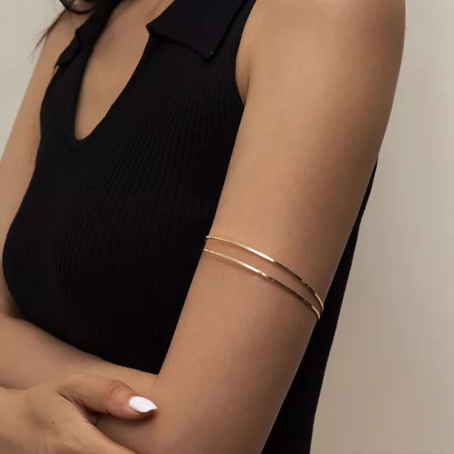 Punk Armlet Adjustable Upper Arm Cuff Minimalist Bangle Armband Arm Brace~m'