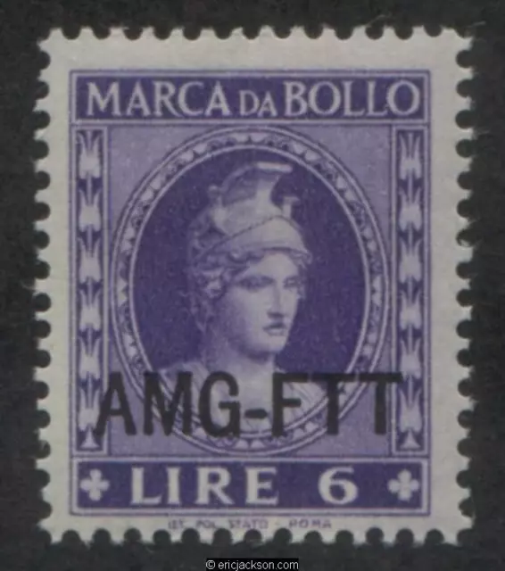 AMG Trieste Fiscal Revenue Stamp, FTT F45 mint, F-VF