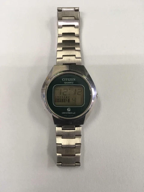 Citizen Crystron Watch 1975 Liquid Crystal Quartz Model 60-1071 Vintage Rare