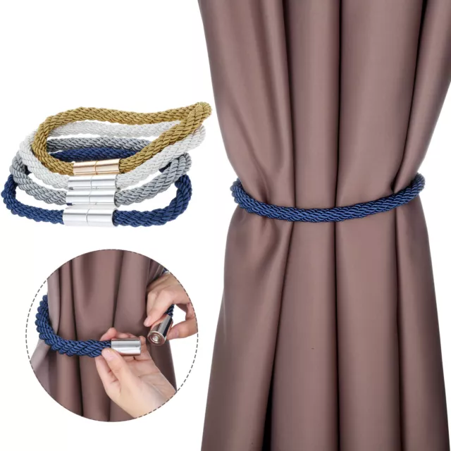2Pcs Magnetic Curtain Tie Backs Holdbacks Ball Buckle Holder Home Window Decor