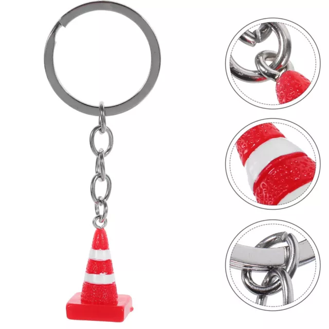 Resin Mini Traffic Police Cone Keychain Child Keyring Party
