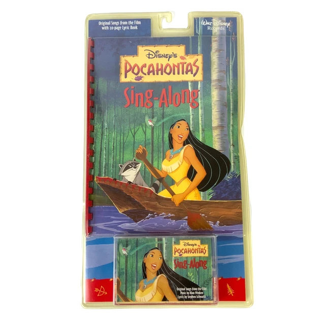 Disneys Pocahontas Sing-Along Audio Cassette and Lyrics Book NEW Vtg 90s