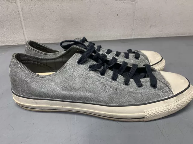 Converse All Star X John Varvatos Mens Size 13 Gray Leather Low Sneakers Shoes