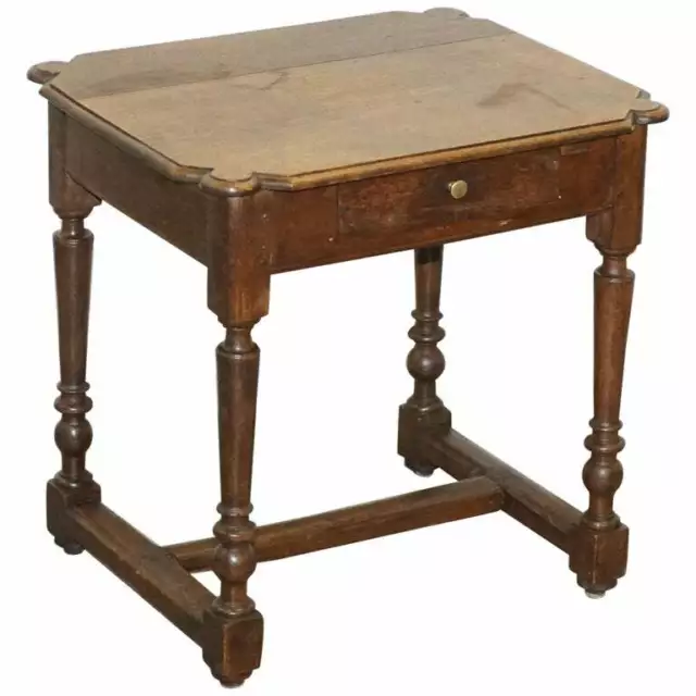 18Th Century Dutch Oak Occasional Side Table With Single Drawer Lovely Timber