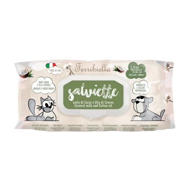 FERRIBIELLA TOALLITAS COCO-ALGODON, 40 uds