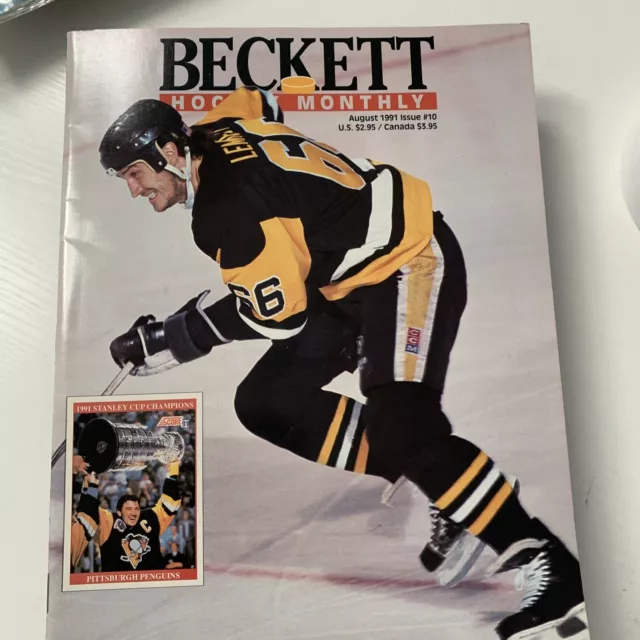 Beckett Hockey monthly issue #10 August 1991 Mario Lemieux/Potvin/Messier