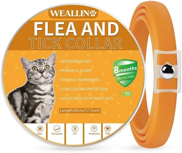 Collare Antipulci per Gatti, Collare Antipulci E Zecche per Gatti, Protezione Ef