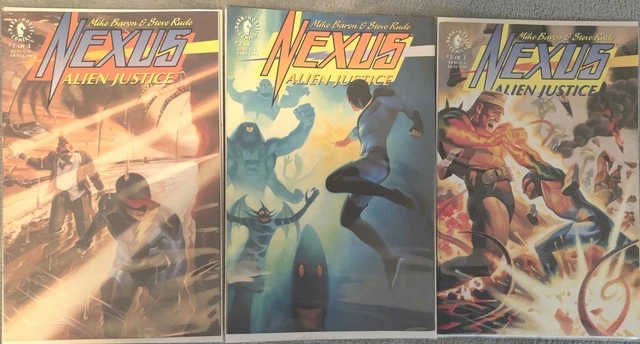 Nexus Alien Justice 3 Comic Lot # 1-3 Vintage 1992
