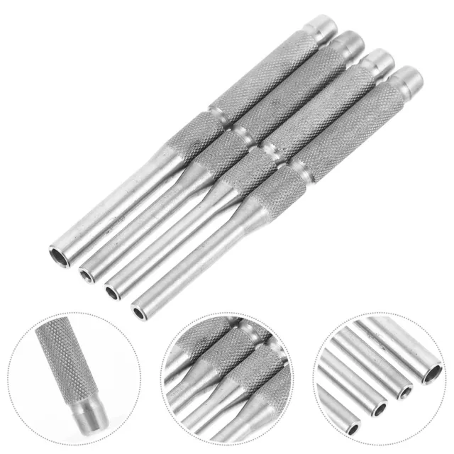 4 Pcs Pin Punch Round Stainless Steel Automotive Hand Tool Watch Repair Tools