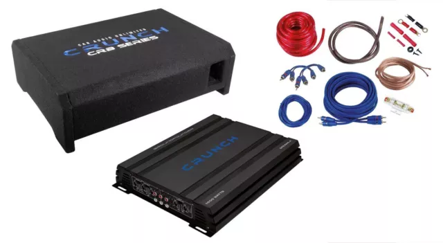 Crunch CBP1000F Subwoofer Endstufe Sound Komplett Paket Car Auto HiFi Anlage