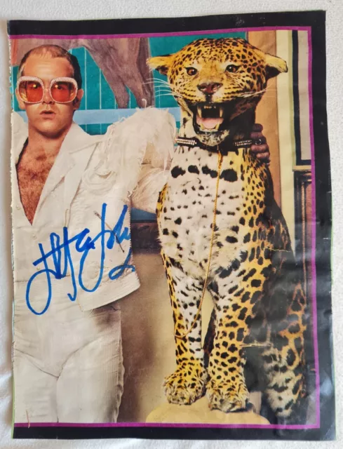Original Elton John ( Nikita )  signierte Magazinseite ( Autogramm )