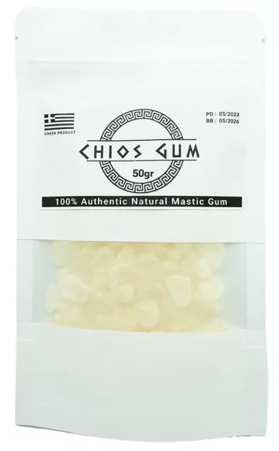 TOP GRADE MASTIC GUM 50 Gr (1.76Oz) 100% Authentic Greek Chios Mastiha BB 05/26