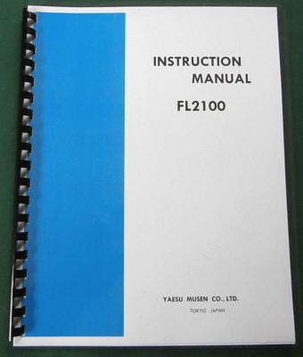 Yaesu FT-101B Instruction Manual – 36 Foldout Schematics, Plastic Covers, Original Style