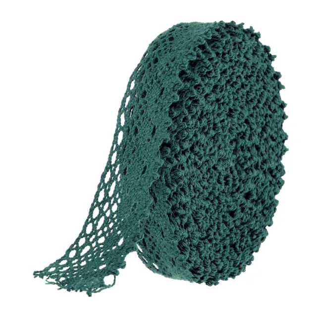 Dark Green 1.1 Inch Wide 10 Yards Cotton Lace Ribbon Lace Trim
