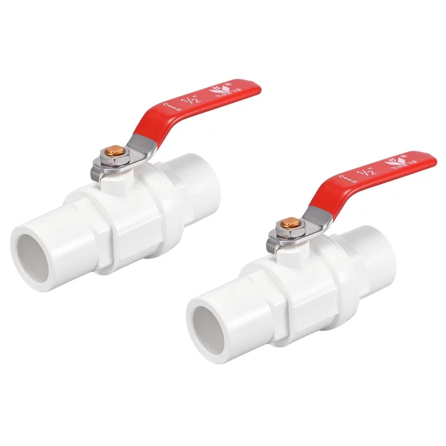 Red Shut BALL VALVE, 20MM ID PVC Socket End Shut off Valve White Red 2Pcs £13.10 ...