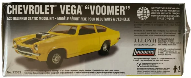 Lindberg 1971-73 Chevy Vega Voomer 1/20 Beginner Static Model Kit NEW 2009 Rare 3