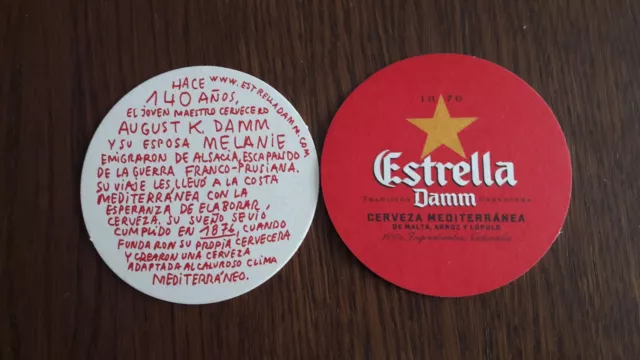 posavasos de cerveza "estrella Damm"