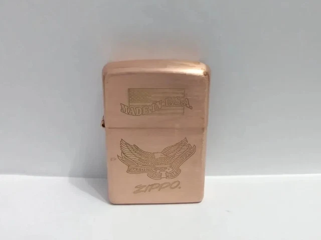 Zippo 2005 USA Eagle Copper Brass Color Case No Insert No Box Read