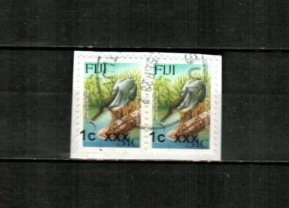 FIJI Scott's 1249 ( 1v ) 1c on 31c Bird Surcharge F/VF Used Pair ( 2011-14 ) #1