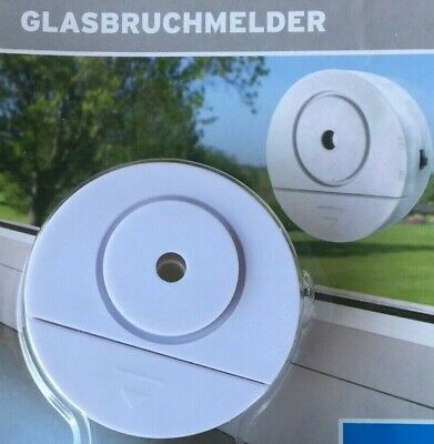2 glasbruchmelder vidrio-discos-alarma alarma batería ventana Copia de seguridad nuevo