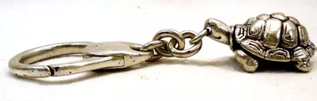 Tiffany & Co. 925 Sterling Silver Nature Turtle Key Ring Key Chain Key Holder