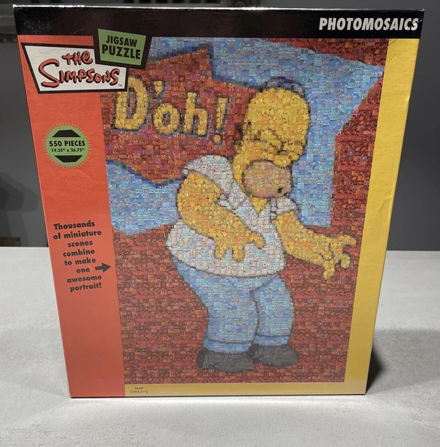 RARE PHOTOMOSAICS HOMER Simpson The Simpsons 550 Jigsaw Puzzle 2004