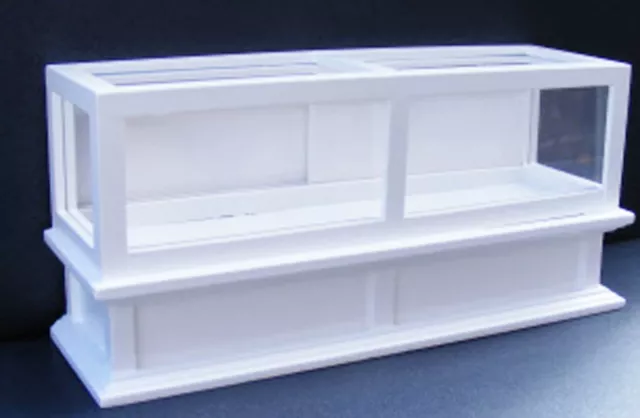 White Colour Wood Shop Display Counter Tumdee 1:12 Scale Dolls House 273wh