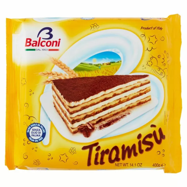 Balconi Tiramisu - 6 pièces par paquet - 400 g - Lot de 2