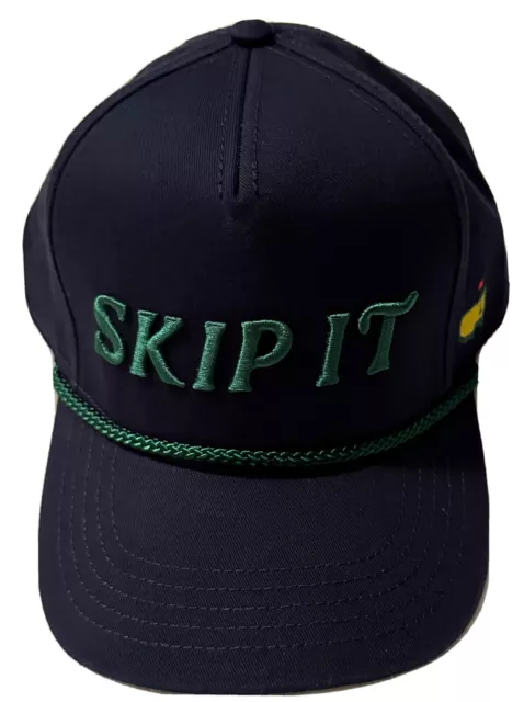 2023 MASTERS Golf Rope Hat SKIP IT Navy Snapback Augusta National FLAG