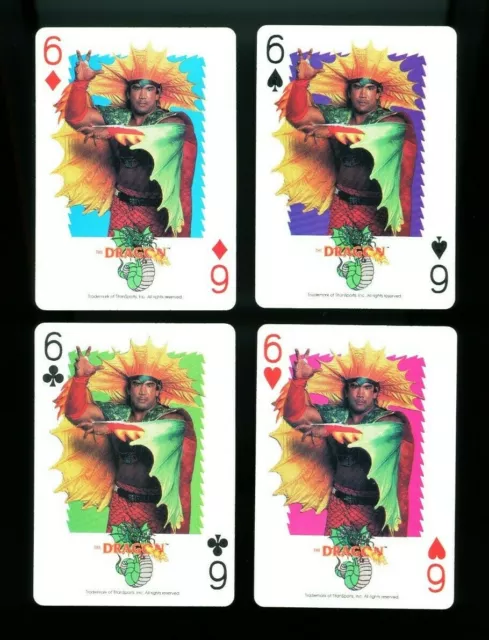 Ricky THE DRAGON Steamboat 1991 WWF Playing Cards wrestling card lot - NM+ Ricky THE DRAGON Steamboat 1991 WWF Playing Cards wrestling card lot - NM+
