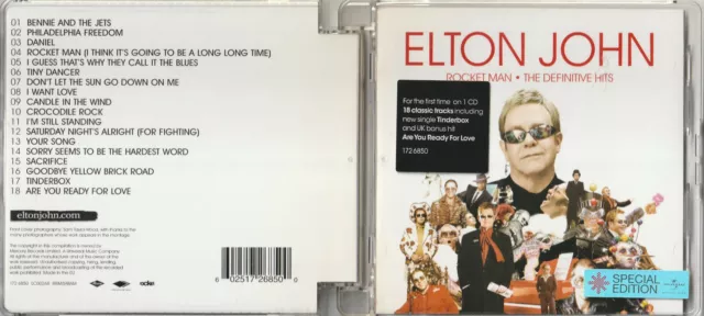 ELTON JOHN / ROCKET MAN (The Definitive Hits) / 2007 CD ALBUM  (Mercury)