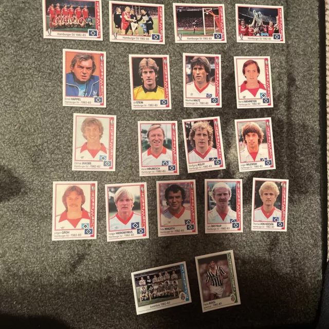 1983 Hamburg European cup winners Complete sticker set Not Panini Or Topps