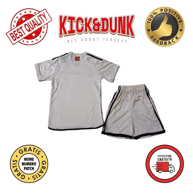 COMPLETINO KIT BAMBINO o adulto Giallorossi trasferta away 23 24
