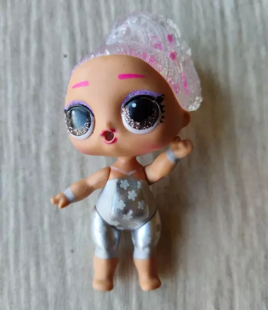 LOL Surprise! 3" Tot Mini Doll GLITTER GLOBE Winter Disco Series PINK HAIR MGA
