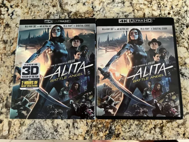 Alita: Battle Angel 3D [2019, 4K Ultra HD, Blu-Ray 3D, Blu-Ray W/Slipcover]