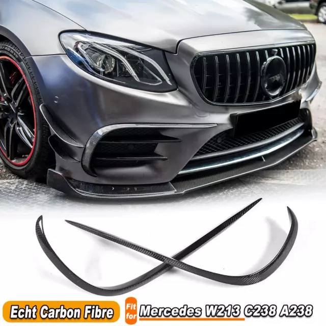 Carbon Splitter Flaps Lippe Spoiler Canards für Mercedes W213 C238 A238 E43 AMG