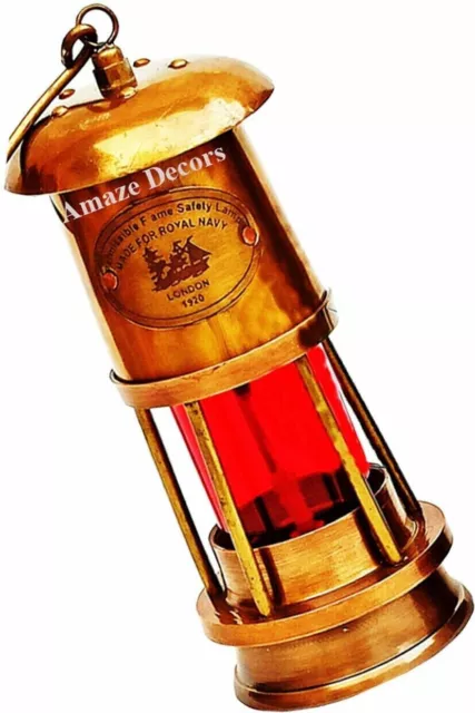Nautische kleine Lampe Vintage Geschenk Messing Schiff Boot Licht antike Laterne