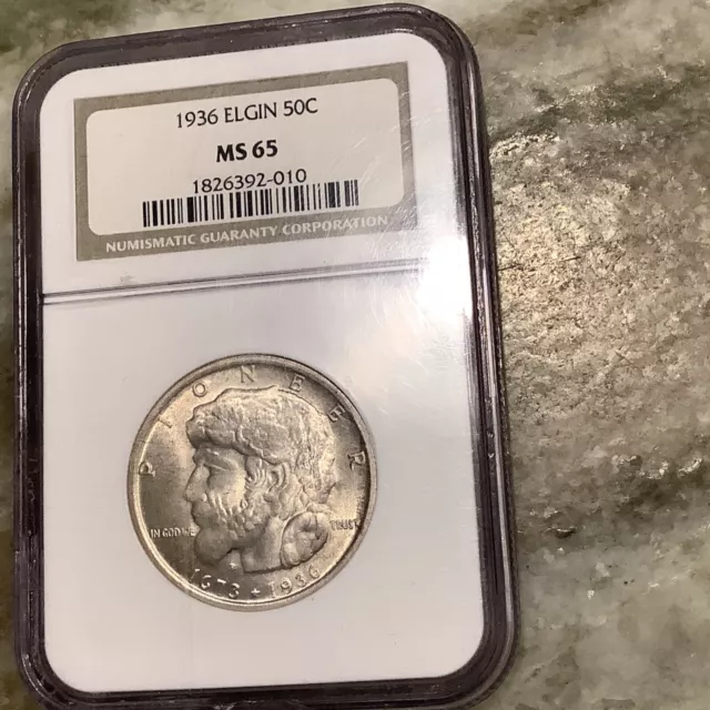 1936 Elgin  Silver Commemorative Half Dollar MS65