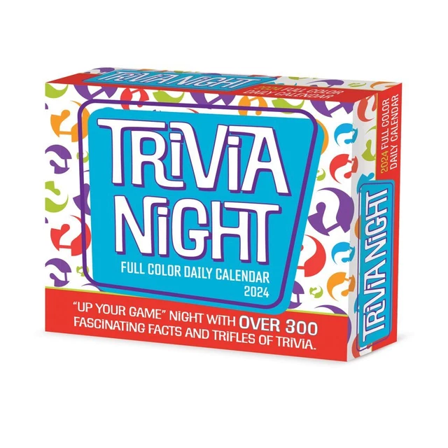 WILLOW CREEK PRESS, Trivia Night 2024 Desk Calendar £23.60 PicClick UK