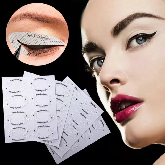 64PCS Quick Eyeliner Eyeshadow Stickies Stencil Cat Eye Sticker Eye Make Up Tool