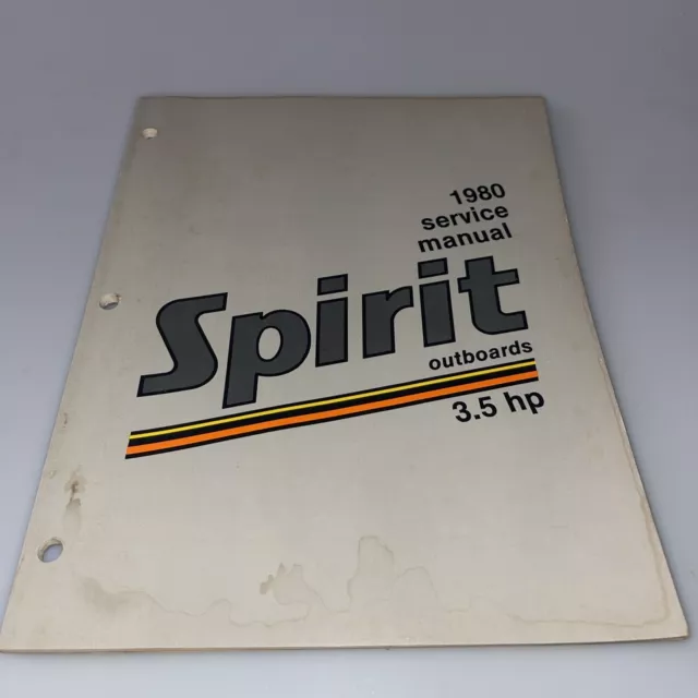 1980 Spirit Outboard Factory Service Repair Shop Manual 3.5 Hp 0153-339 (READ)