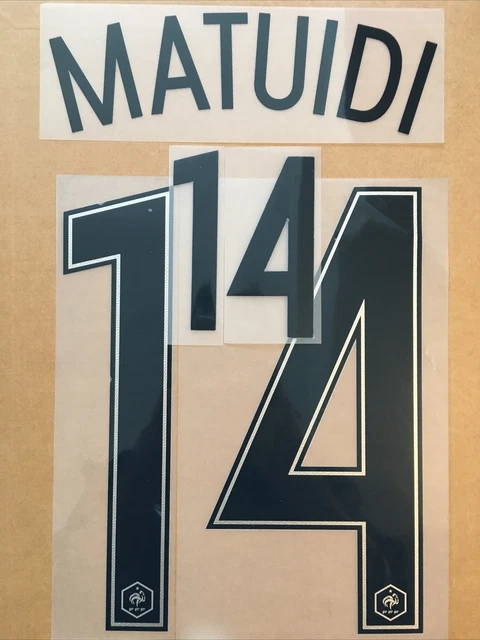 Lot De 3, flocage officiel FFF numéro 2 Away 2020/2021 (FV