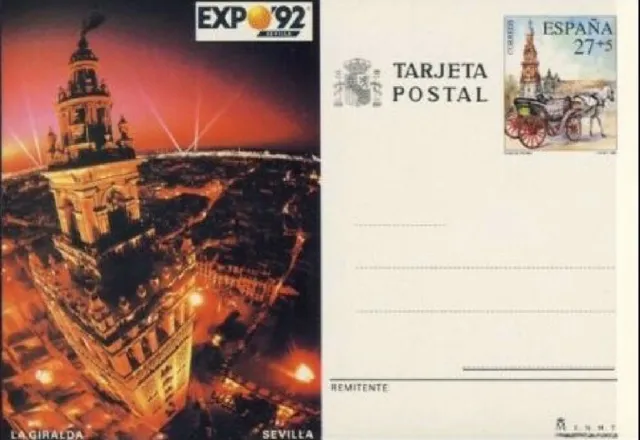 España 1992. Tarjeta entero postal V Centenario. EXPO´92.