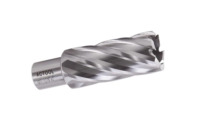 ACTOOL 1-1/16 Diameter � 1 Depth of Cut HSS ANNULAR Cutter with 3/4 Weldo...